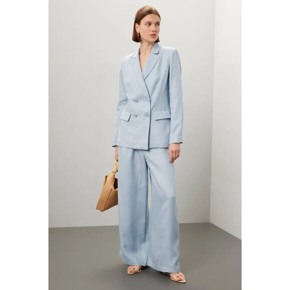 Rosetta Getty Pants - Rosetta Getty Light Blue Wide Leg Pants Size 4 | Designer Women’s Trousers